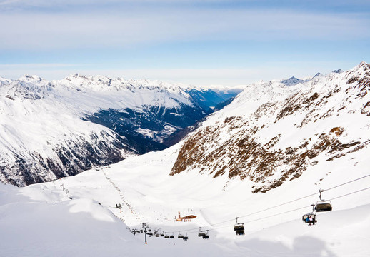滑雪場hohrgurgl。奧地利