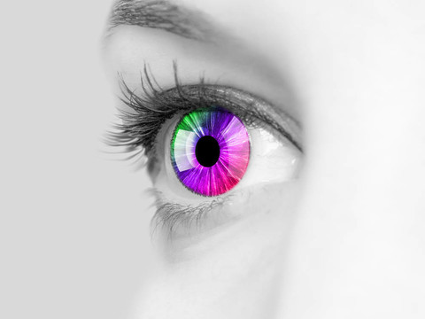 人類眼睛的特寫