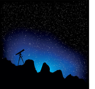 望遠(yuǎn)鏡和星星