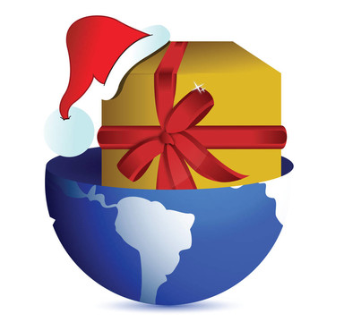 圣誕球與Santa帽