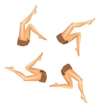 設(shè)置梯度網(wǎng)格現(xiàn)實女人腿-插圖