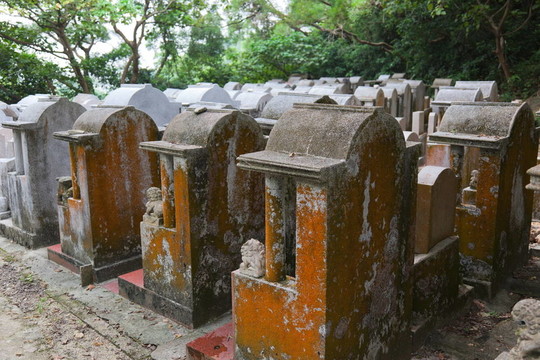 傳統(tǒng)的墓地。香港.