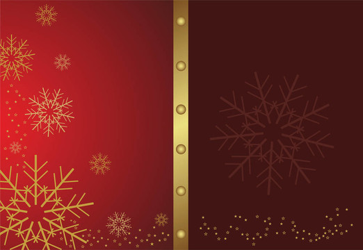 中文摘要金色圣誕雪花