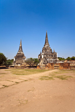 著名的寺Wat Phra Si sanphet