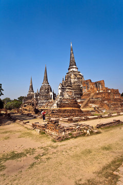 著名的寺Wat Phra Si sanphet