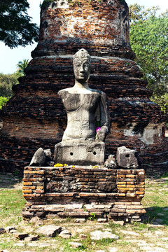 著名的寺Wat Phra Si sanphet