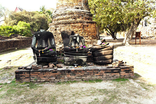 著名的寺Wat Phra Si sanphet