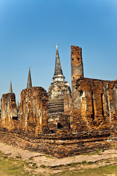 著名的寺Wat Phra Si sanphet