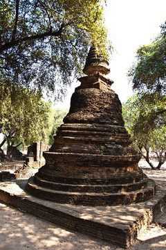 著名的寺Wat Phra Si sanphet