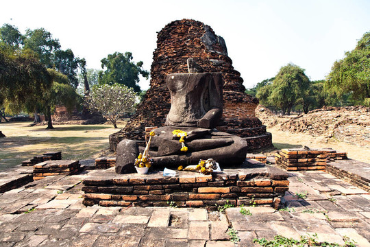 著名的寺Wat Phra Si sanphet