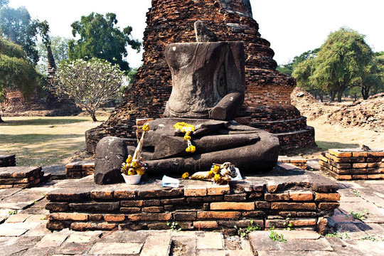 著名的寺Wat Phra Si sanphet