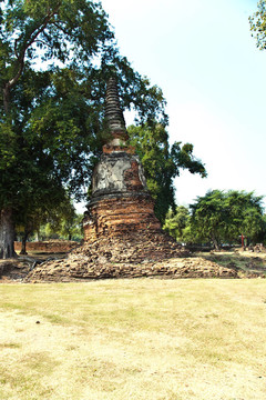 著名的寺Wat Phra Si sanphet