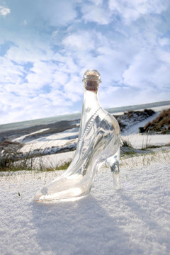 白雪高爾夫球場(chǎng)水晶玻璃高跟鞋