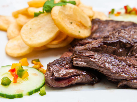 多汁的牛排牛肉