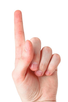 手臂制作指數(shù)；白色背景隔離