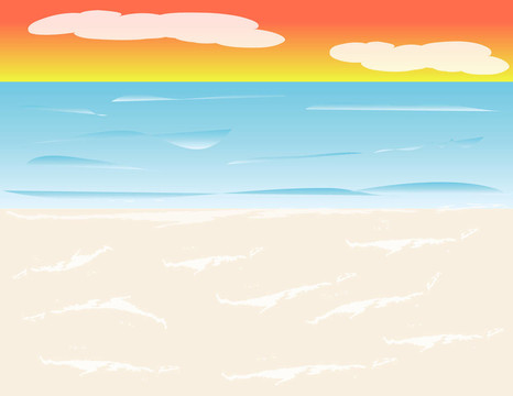 森塞特海灘背景