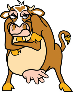 憤怒的公牛雙臂交叉