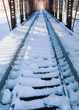 鐵路tressle雪