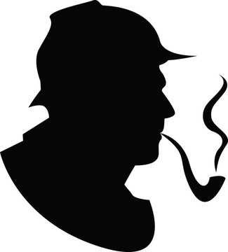 吸煙者吸煙的剪影