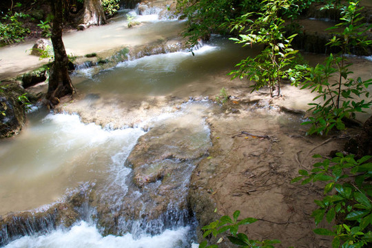 Erawan Waterfall；Kanchanaburi；泰國(guó)