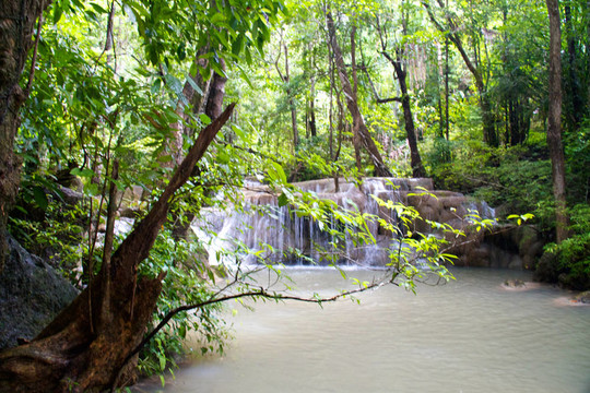 Erawan Waterfall；Kanchanaburi；泰國