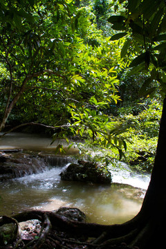 Erawan Waterfall；Kanchanaburi；泰國(guó)