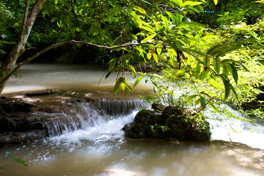 Erawan Waterfall；Kanchanaburi；泰國(guó)
