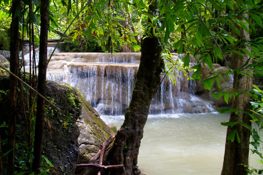 Erawan Waterfall；Kanchanaburi；泰國