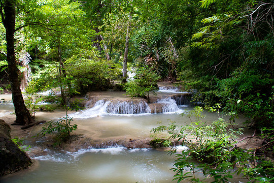 Erawan Waterfall；Kanchanaburi；泰國