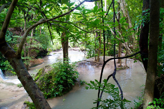 Erawan Waterfall；Kanchanaburi；泰國(guó)