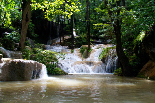 Erawan Waterfall；Kanchanaburi；泰國