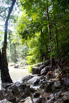 Erawan Waterfall；Kanchanaburi；泰國(guó)