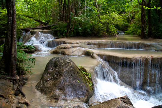 Erawan Waterfall；Kanchanaburi；泰國