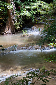 Erawan Waterfall；Kanchanaburi；泰國(guó)