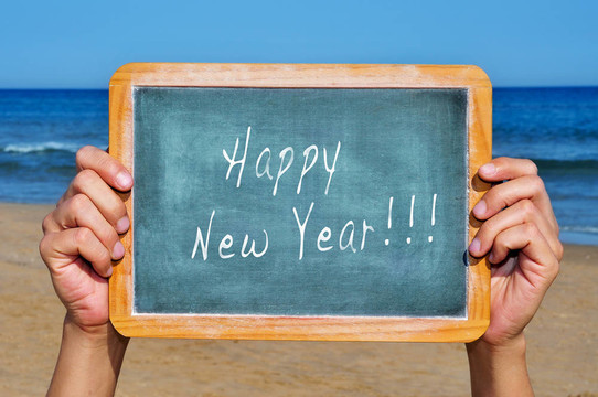 海灘上的新年快樂(lè)