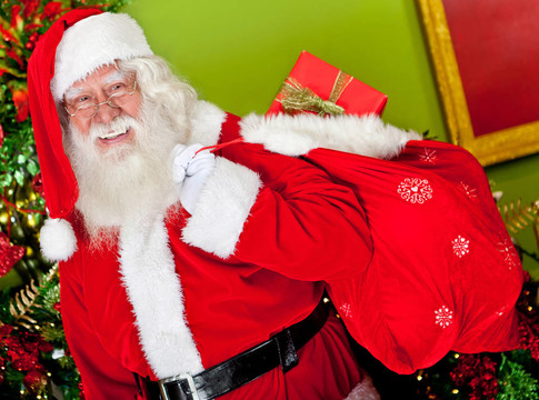 Santa與禮品袋