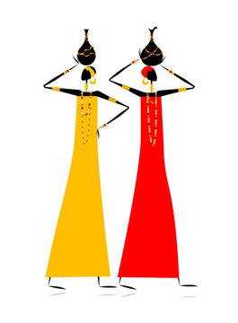 少數(shù)民族婦女與壺