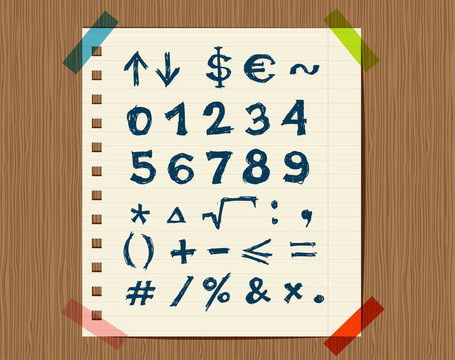 圖與您設(shè)計的數(shù)學(xué)符號素描