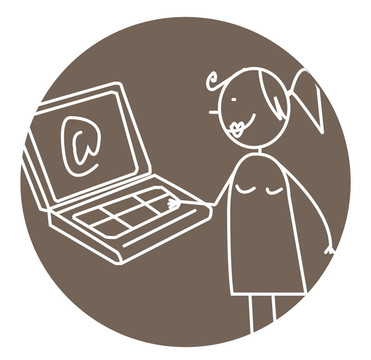 女孩互聯(lián)網(wǎng)訪問
