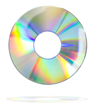 白色背景上的光盤