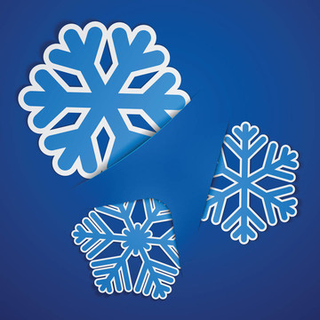 粘紙雪花。