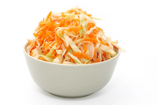 腌白菜。白色物體。