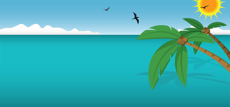 椰子樹和Ocean