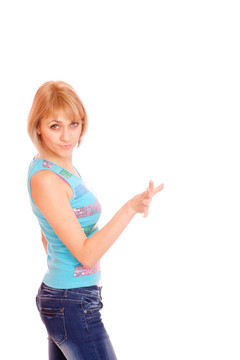 一個清新可愛的女人的肖像