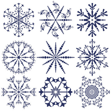 設(shè)置深藍(lán)色的雪花