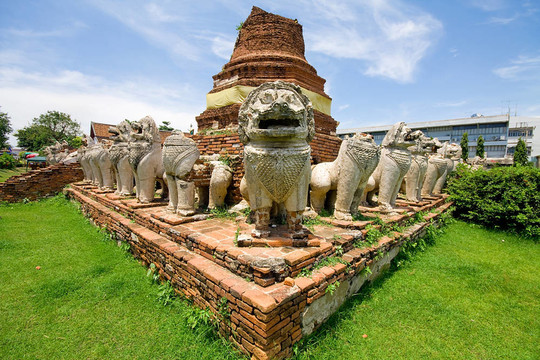 在泰國ayutthay歷史公園