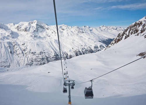 滑雪場hohrgurgl。奧地利
