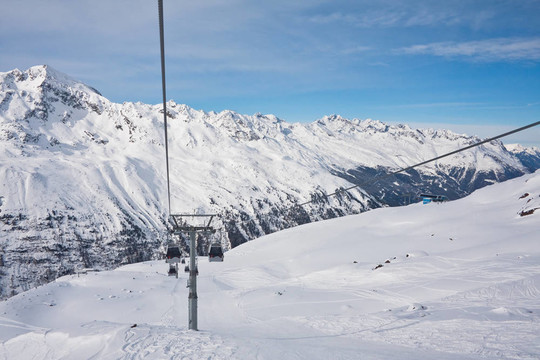 滑雪場hohrgurgl。奧地利