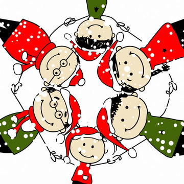 圣诞快乐！幸福家庭插画为您设计