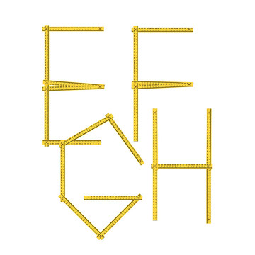從儀表創(chuàng)建的字母字母-插圖